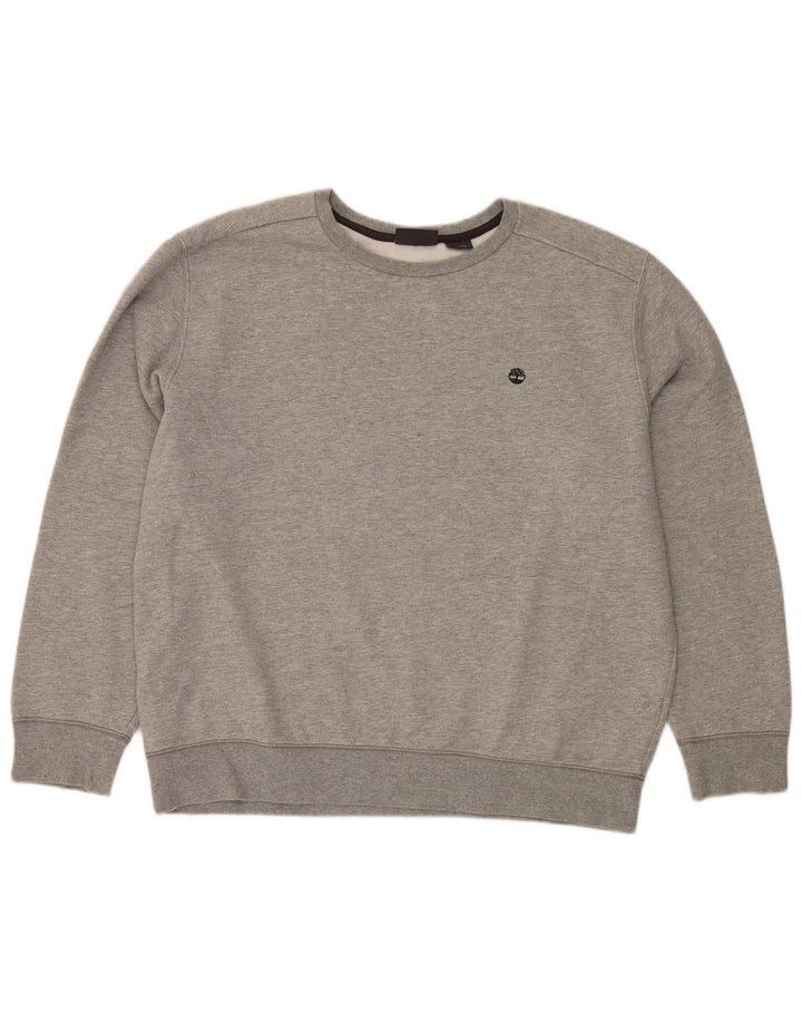 Timberland Herre Sweatshirt Jumper 2XL Grå Flecked Bomuld