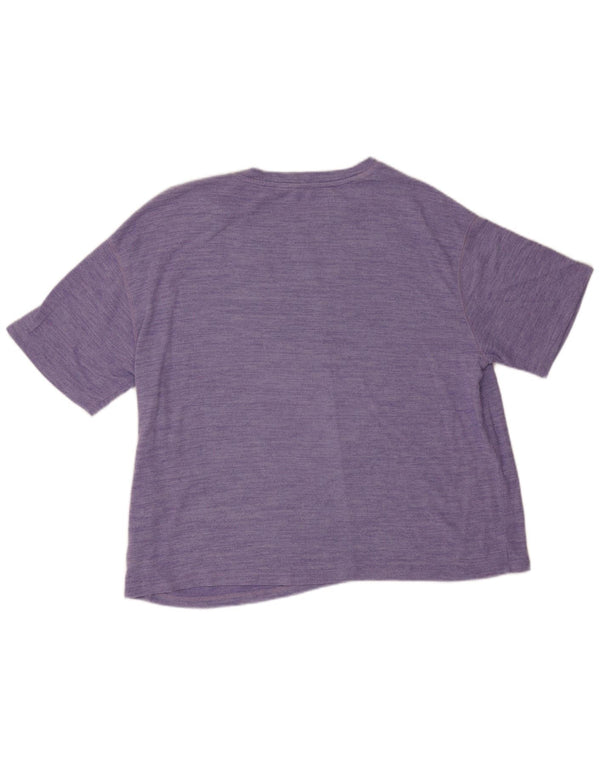Marks & Spencer T-shirt top til kvinder UK 18 XL lilla viskose
