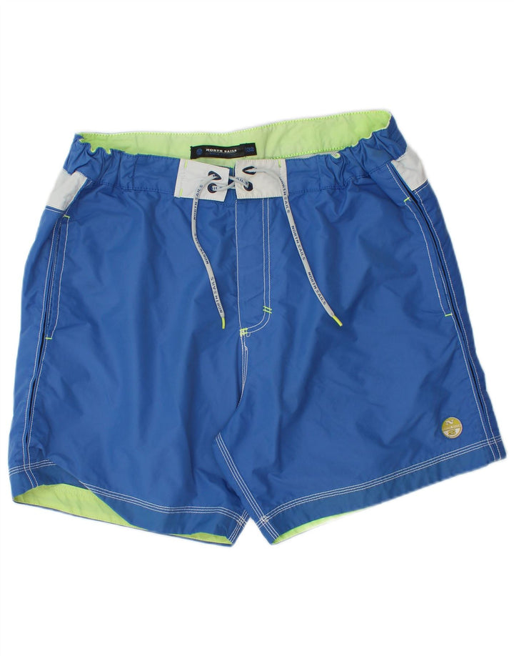 North Sails Herre grafiske svømmeshorts Medium Blue Colourblock Polyamid