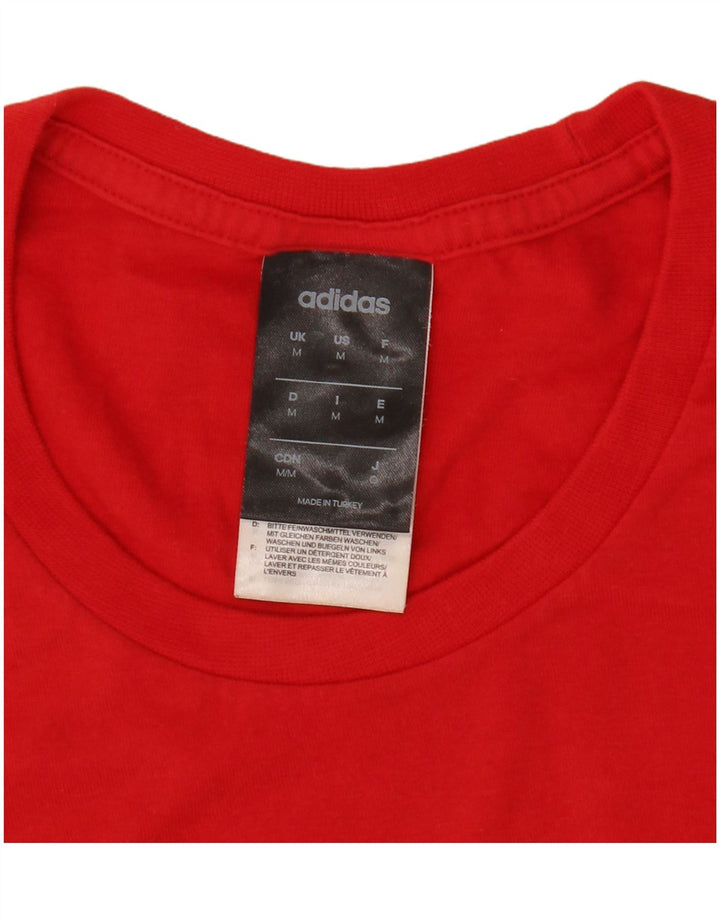 Adidas Herre grafisk T-shirt Top Medium Rød