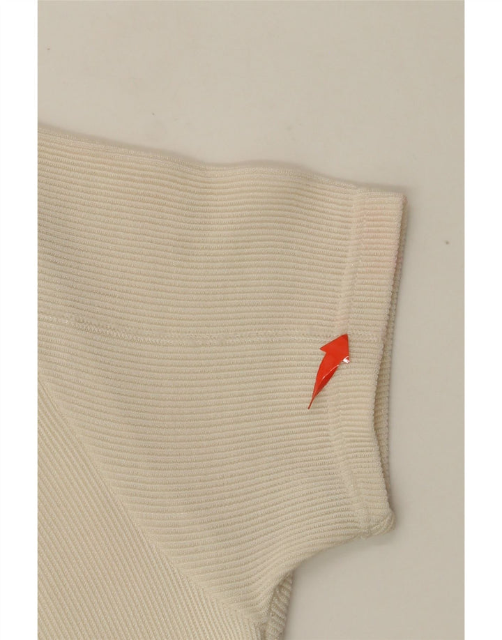 VINTAGE Dame Maxi Kjole UK 4 XS Off White Floral