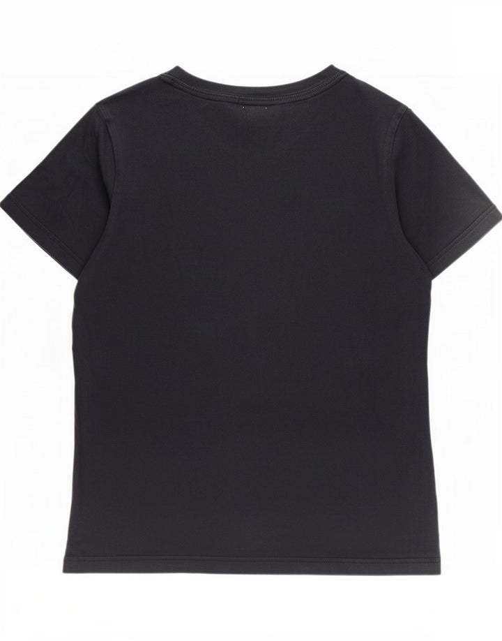 Nike grafisk T-shirt top til kvinder UK 14 Medium Sort