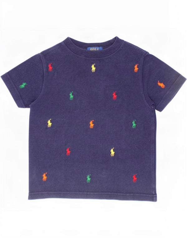 Polo Ralph Lauren drenge grafisk t-shirt top 2-3 år marineblå bomuld