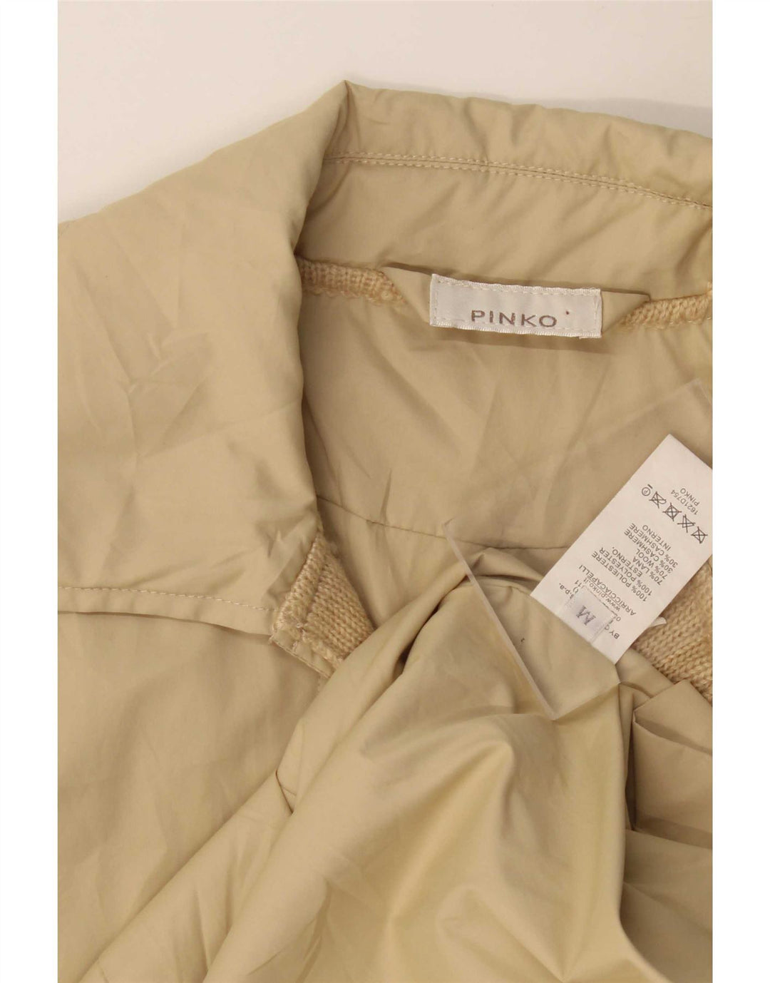Pinko Trench Coat til kvinder UK 12 Medium Beige Polyester
