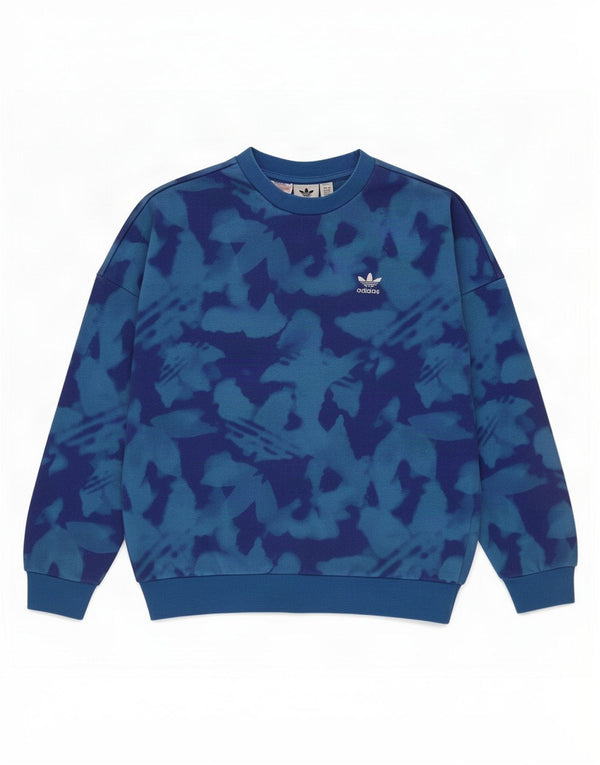 Adidas Boys Sweatshirt Jumper 11-12 år Blue Tie Dye Bomuld