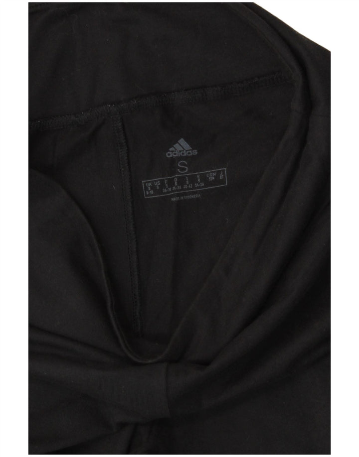 Adidas Graphic Leggings til kvinder UK 8/10 Small Black Polyester
