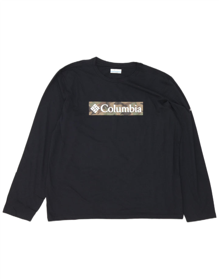 Columbia Herre grafisk top langærmet XL sort bomuld
