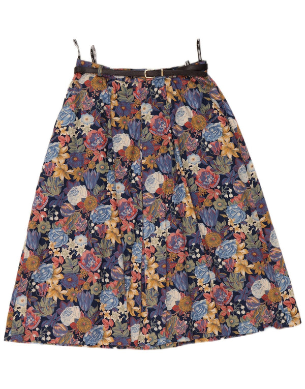 GOLDEN GATE Womens Flared Skirt IT 40 Small W26  Multicoloured Floral