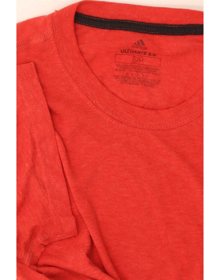 Adidas Kortærmet Regular T-Shirt Top Lille Rød Polyester til mænd