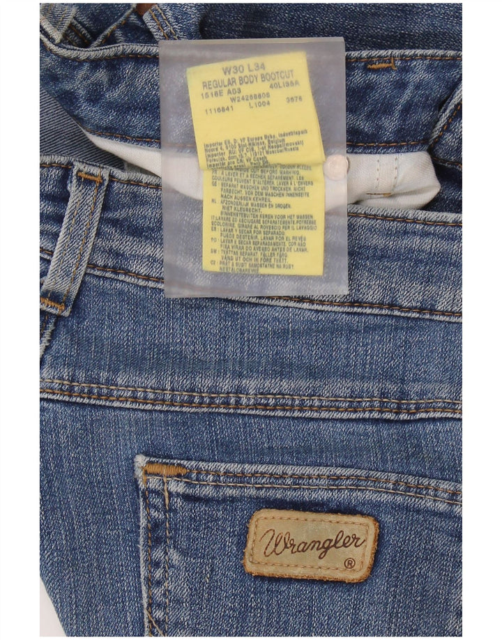 WRANGLER Dame Bootcut Jeans W30 L30 Blå Bomuld