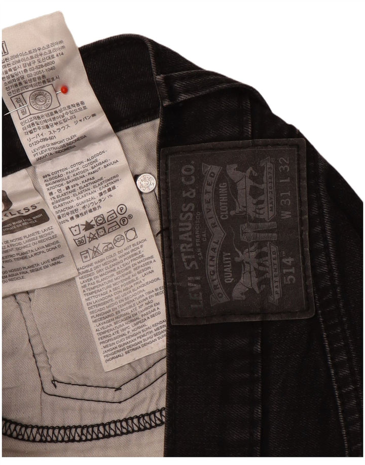 Levi's Herre 514 lige jeans W31 L32 sort bomuld