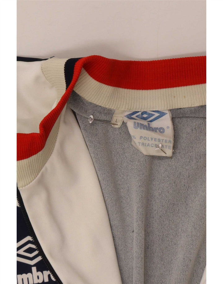 Umbro Herre Cagliari 1990-1991 Træningsdragt Topjakke Stor Marineblå