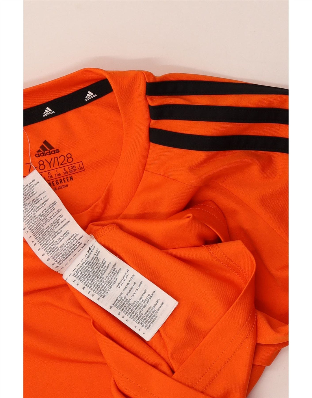 Adidas Boys Aeroready T-Shirt Top 7-8 år Orange Polyester