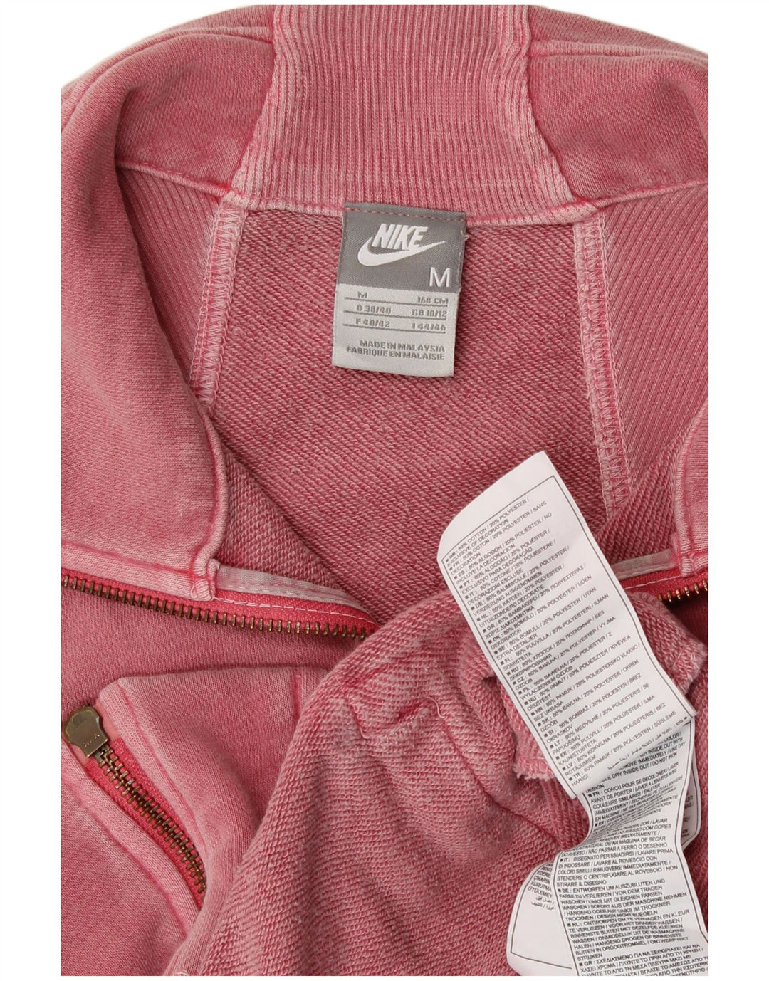 Nike træningsdragt topjakke til kvinder UK 10/12 Medium Pink Bomuld