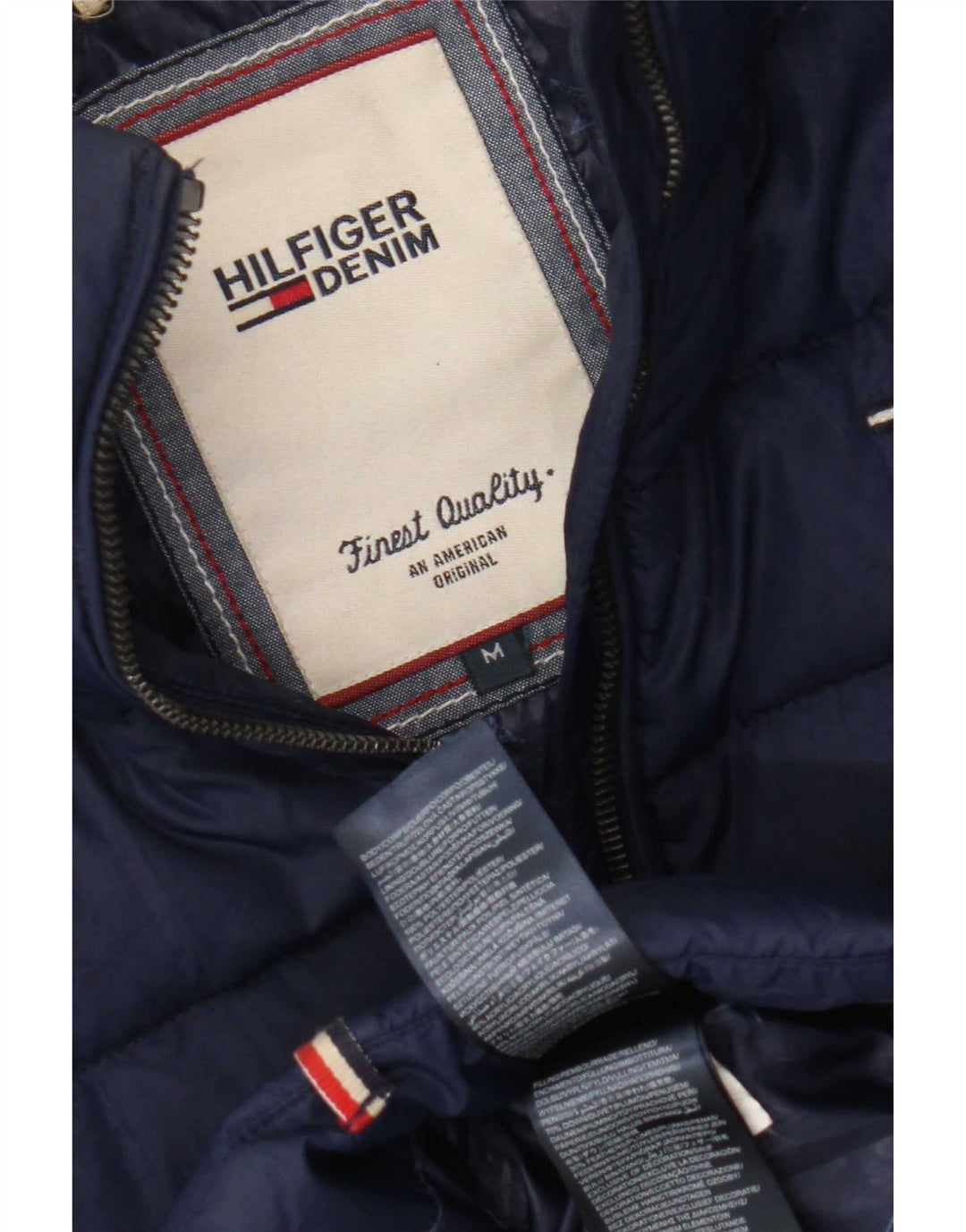 Tommy Hilfiger Dame Polstret Jakke UK 14 Medium Navy Blue Polyester
