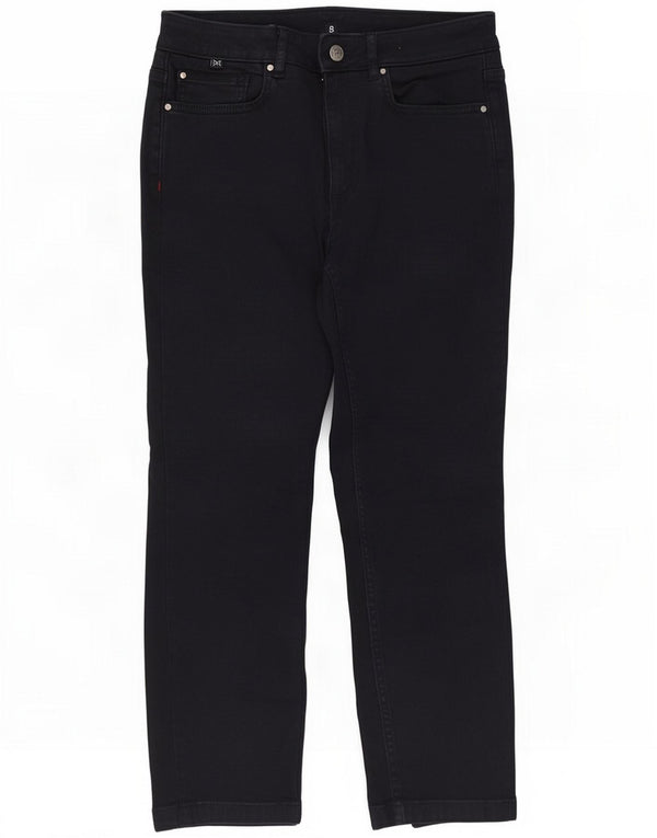 Crew Clothing Dame Cropped Jeans UK 10 Small W27 L23 Navy Blue Cotton