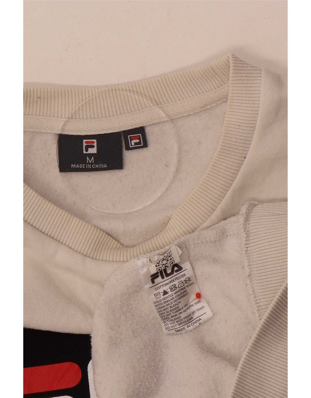 Fila Herre grafisk sweatshirt Jumper Medium White Colourblock