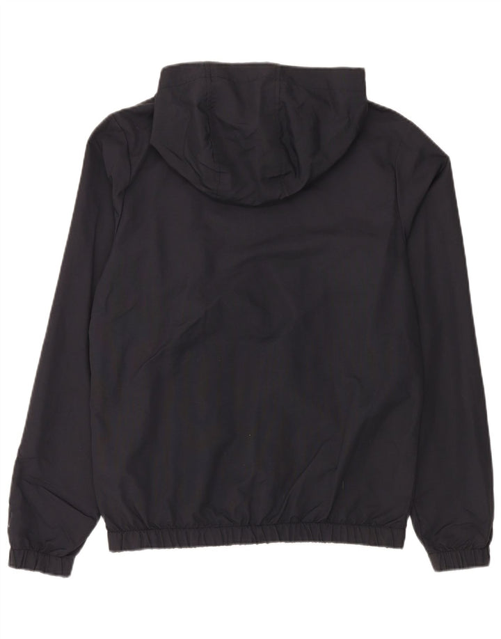 Ellesse Herre Zip Neck Grafisk Hoodie Jumper Lille Sort Polyamid