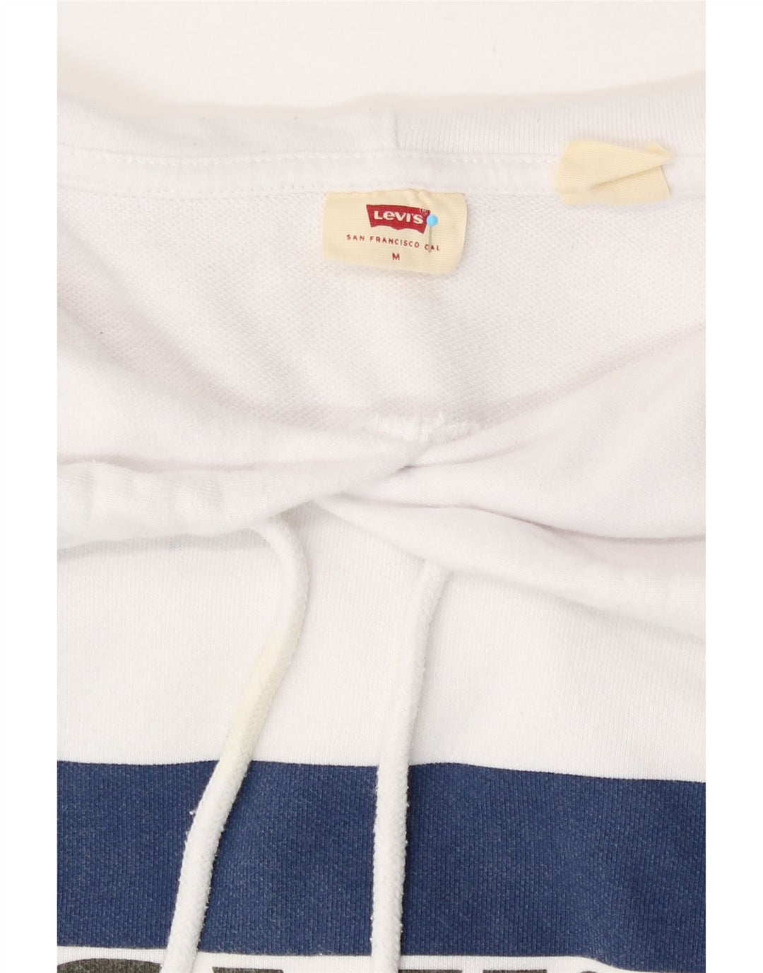 Levi's Grafisk Oversized Hoodie Jumper til kvinder UK 14 Medium White Bomuld