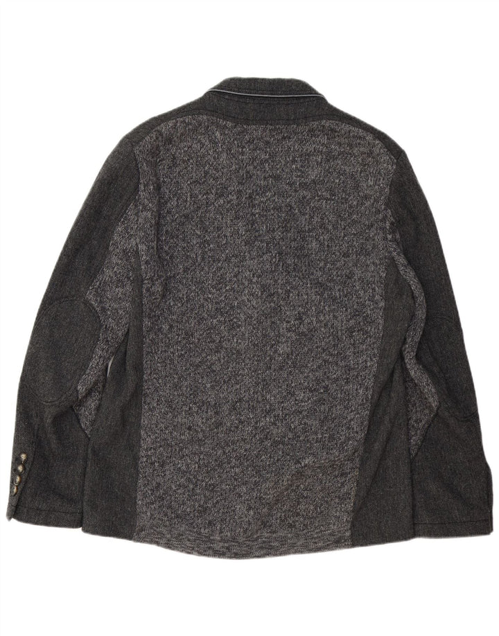 HUGO BOSS Herre 3-knaps blazerjakke EU 50 Stor grå sildeben