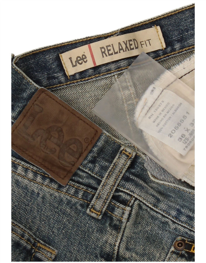 Lee Herre Relaxed Fit Straight Jeans W36 L32 Blå Bomuld