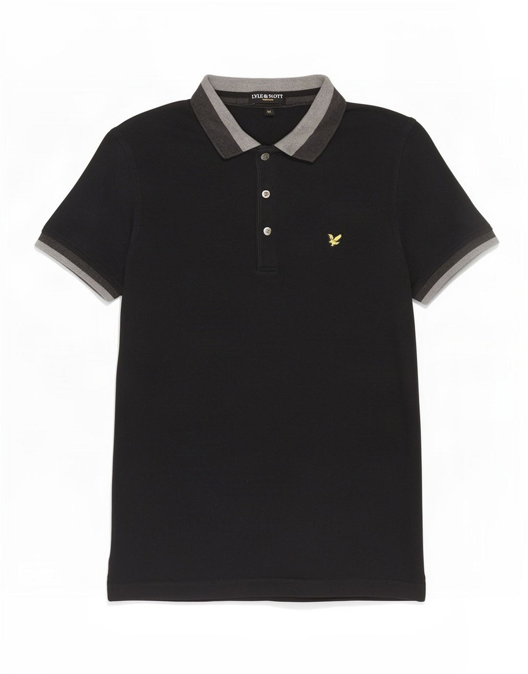 Lyle & Scott Herre poloshirt Medium Sort Colourblock Bomuld