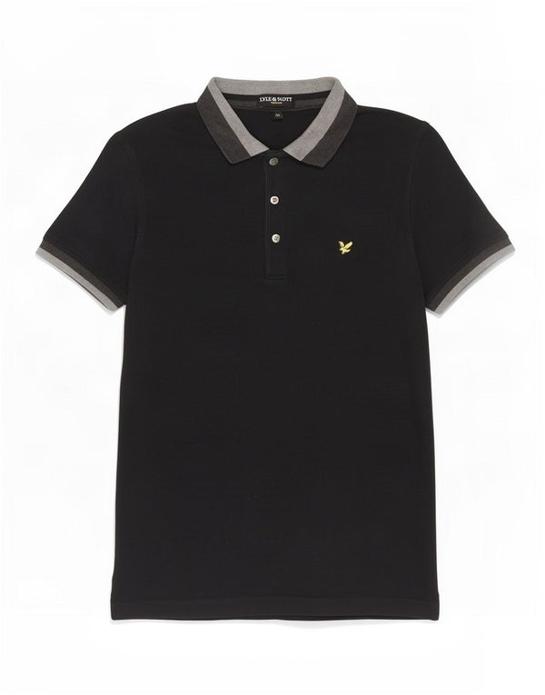 Lyle & Scott Herre poloshirt Medium Sort Colourblock Bomuld