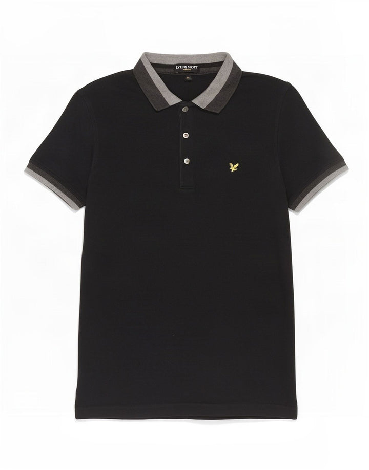 Lyle & Scott Herre poloshirt Medium Sort Colourblock Bomuld