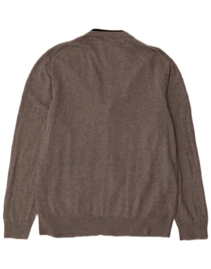 French Connection Herre Cardigan Sweater XL Grå Bomuld