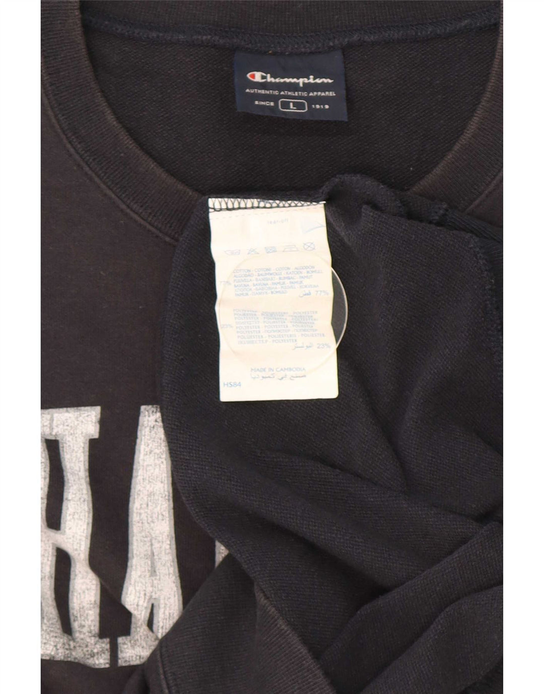 Champion Herre Grafisk Sweatshirt Jumper Stor Marineblå Bomuld