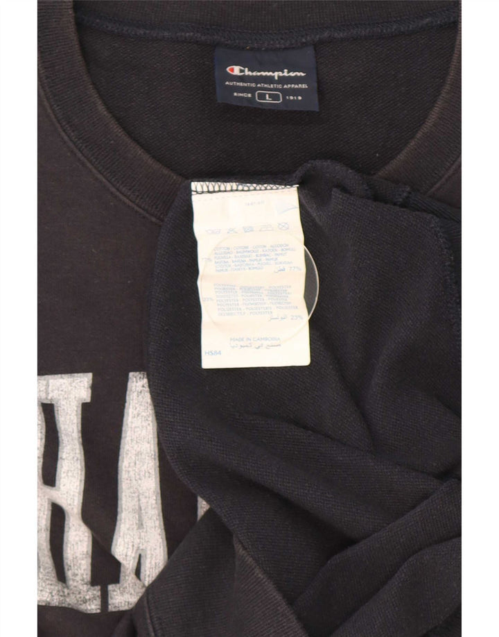 Champion Herre Grafisk Sweatshirt Jumper Stor Marineblå Bomuld