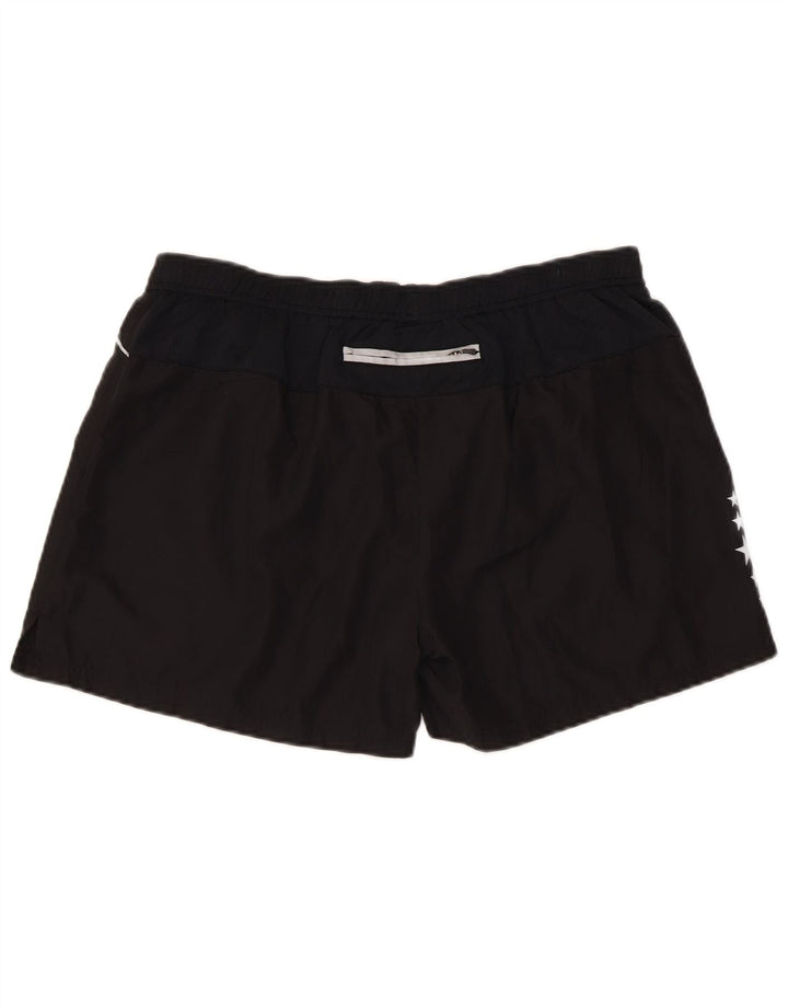 Champion Womens Graphic Regular Sports Shorts UK 14 Large Black Polyester