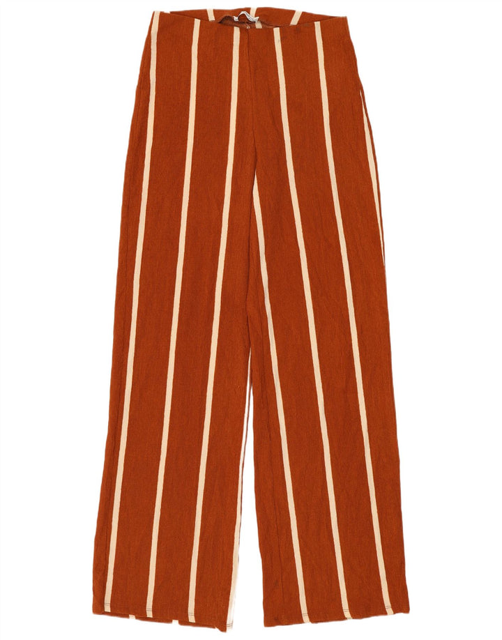 Zara Damebukser med brede ben Medium W28 L31 Brun stribet polyester