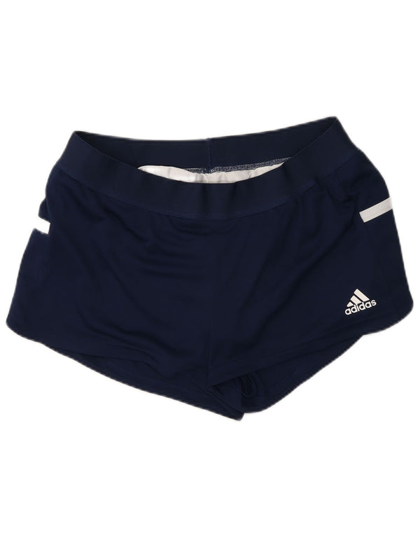 Adidas Womens Climacool Sports Shorts UK 16/18 Large Navy Blue Colourblock