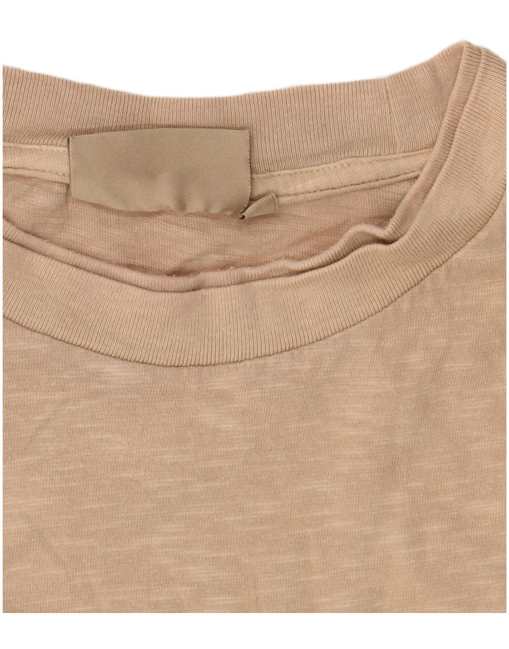 Weird Fish Herre T-shirt Top Stor Beige Flecked Bomuld