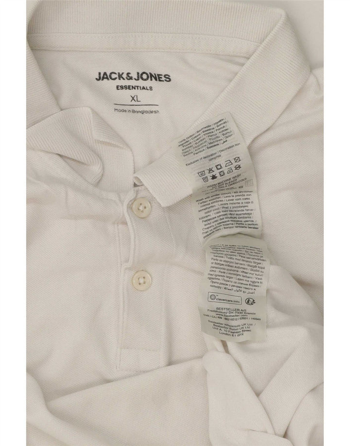 Jack & Jones herre poloshirt XL hvid bomuld