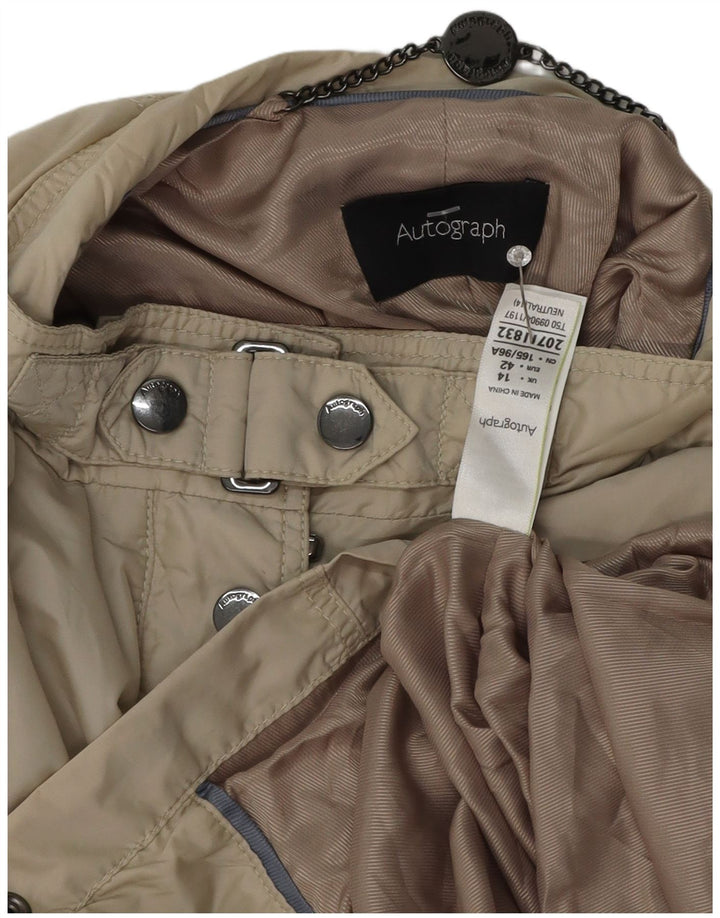 Autograph Womens Utility Jacket UK 14 Large Beige Polyester
