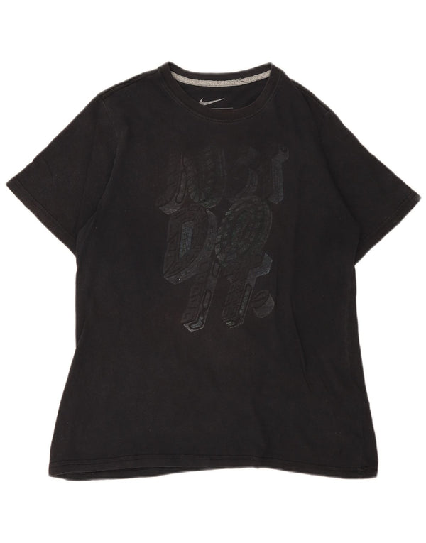 Nike drenge grafisk t-shirt top 13-14 år XL sort bomuld
