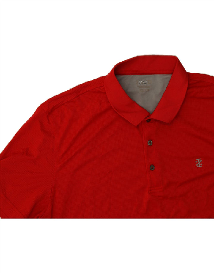 IZOD Mens Polo Shirt 2XL Red Polyester Vintage Izod and Second-Hand Izod from Messina Hembry 