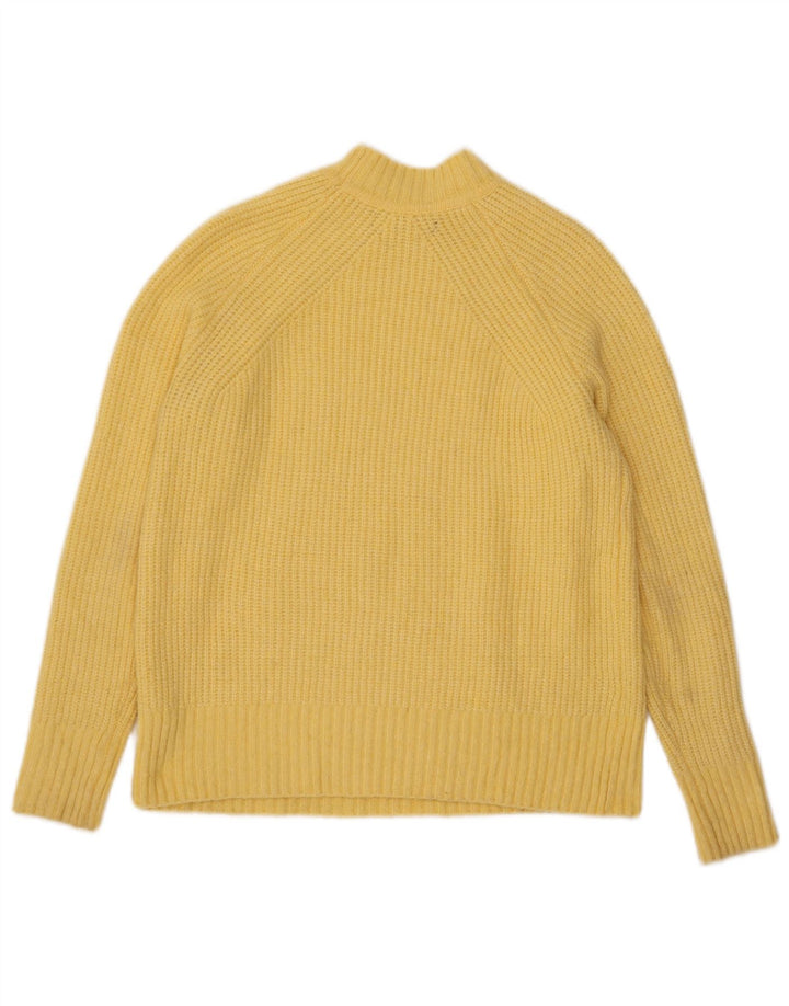 Marks & Spencer Dame Turtle Neck Jumper Sweater UK 10 Small Yellow