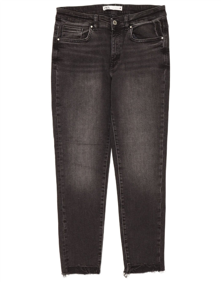 ZARA Dame Slim Jeans EU 42 Large W32 L27 Sort