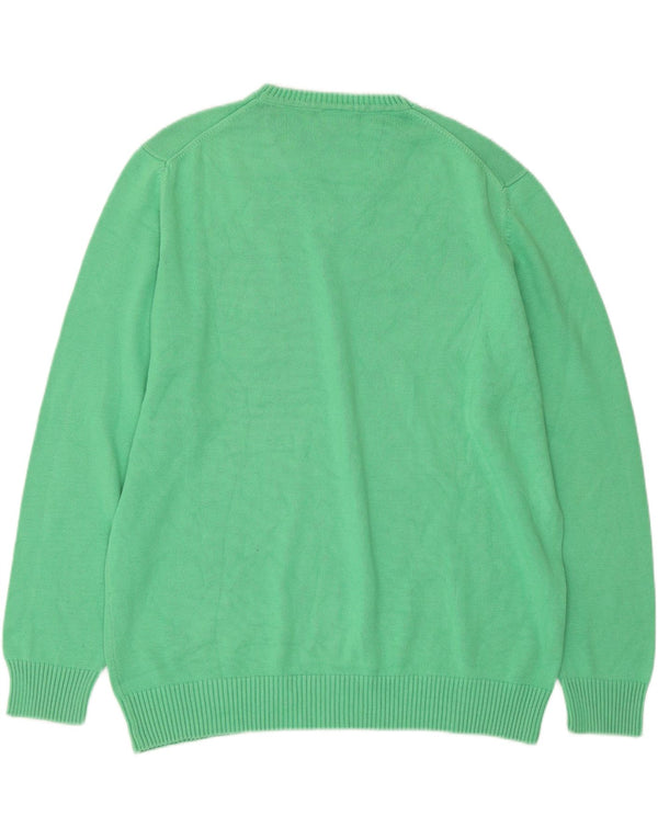 LACOSTE Herre V-hals sweater Str. 7 2XL Grøn Bomuld