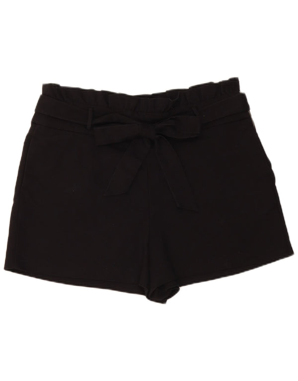 Zara Womens High Waist Hot Pants W32 Large Black