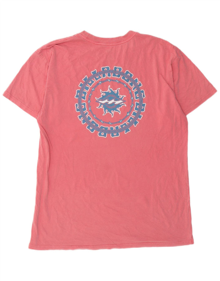 Billabong Herre Grafisk T-Shirt Top XL Pink Bomuld