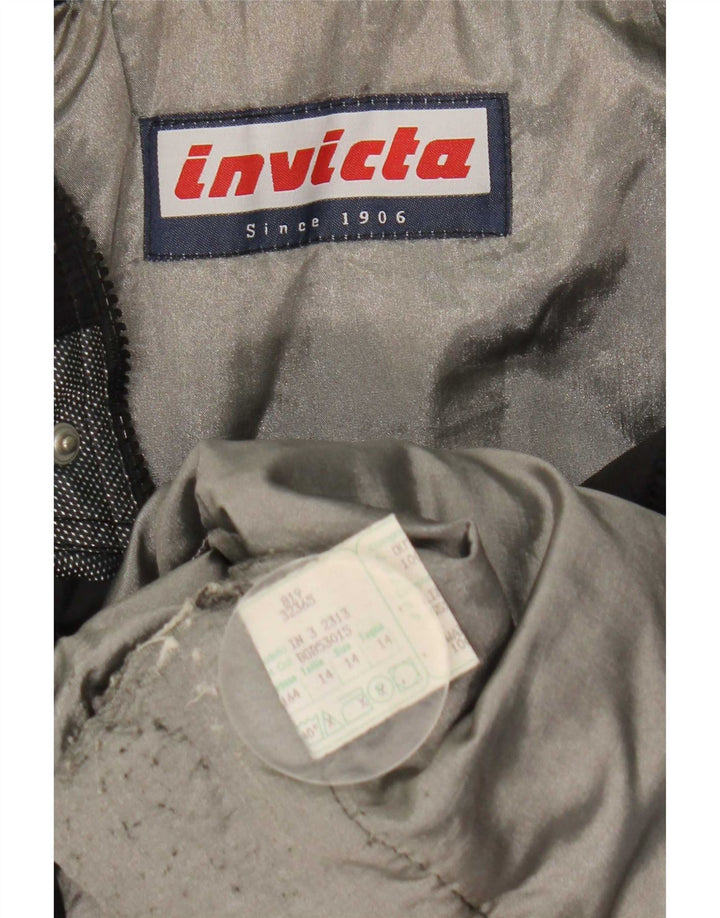 Invicta Graphic Windbreaker Jacket UK 14 Large Black Colourblock