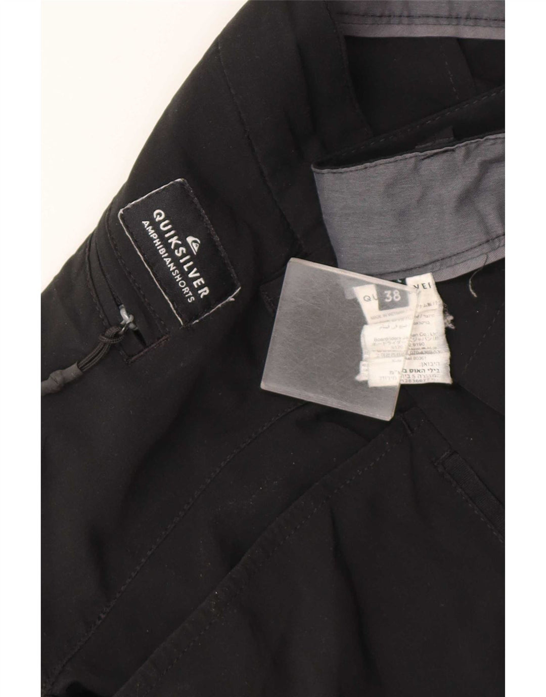 Quiksilver Chino Shorts til mænd W38 XL Sort Polyester