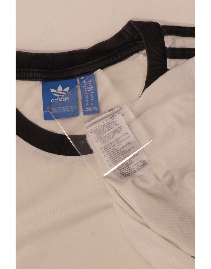Adidas Herre T-Shirt Top Medium Hvid Bomuld