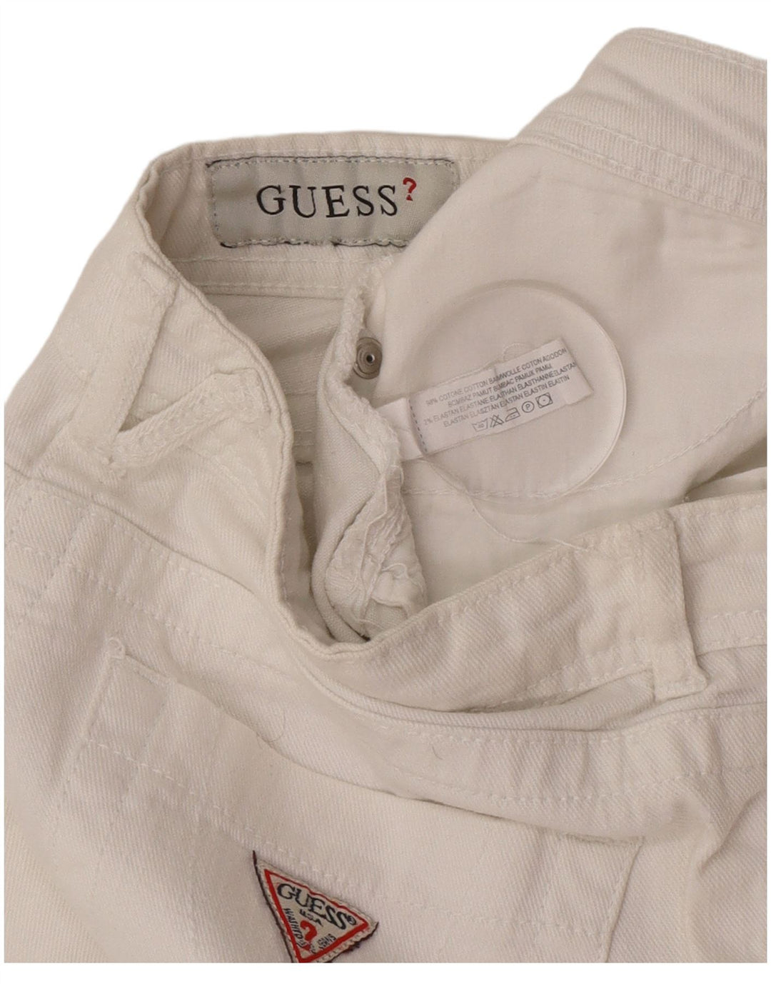 Guess Slim Jeans til kvinder W28 L27 Hvid bomuld