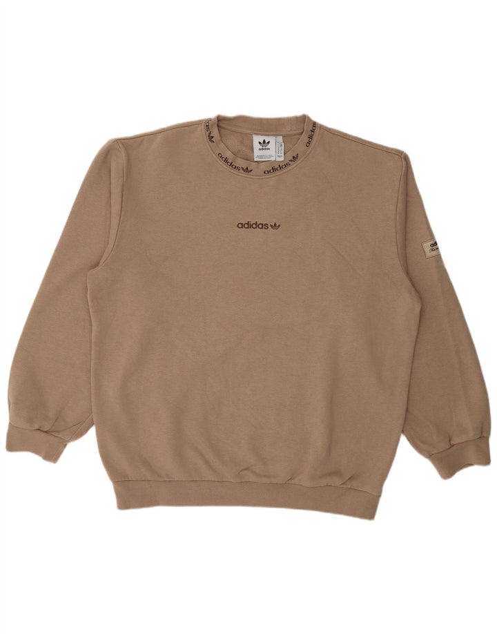 Adidas Herre grafisk sweatshirt Jumper Medium Beige Bomuld
