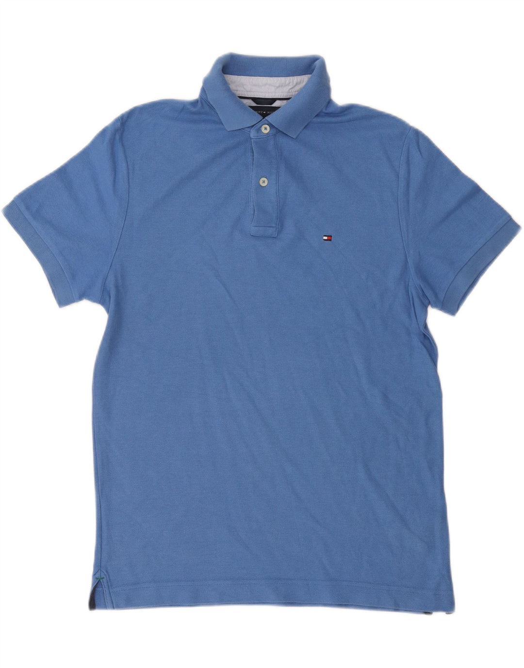 TOMMY HILFIGER Herre Custom Fit poloshirt mellemblå bomuld